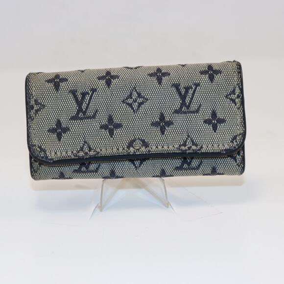 Louis Vuitton Monogram Denim 4-Ring Key Holder Case Made in France - Picture 1 of 7